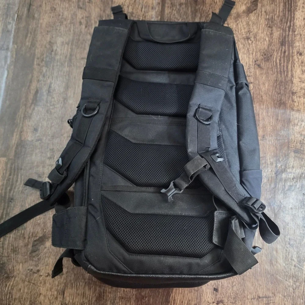 TACTICAL BABY GEAR Diaper Bag Backpack Mens Black Camo Dad Force Patch Daddy